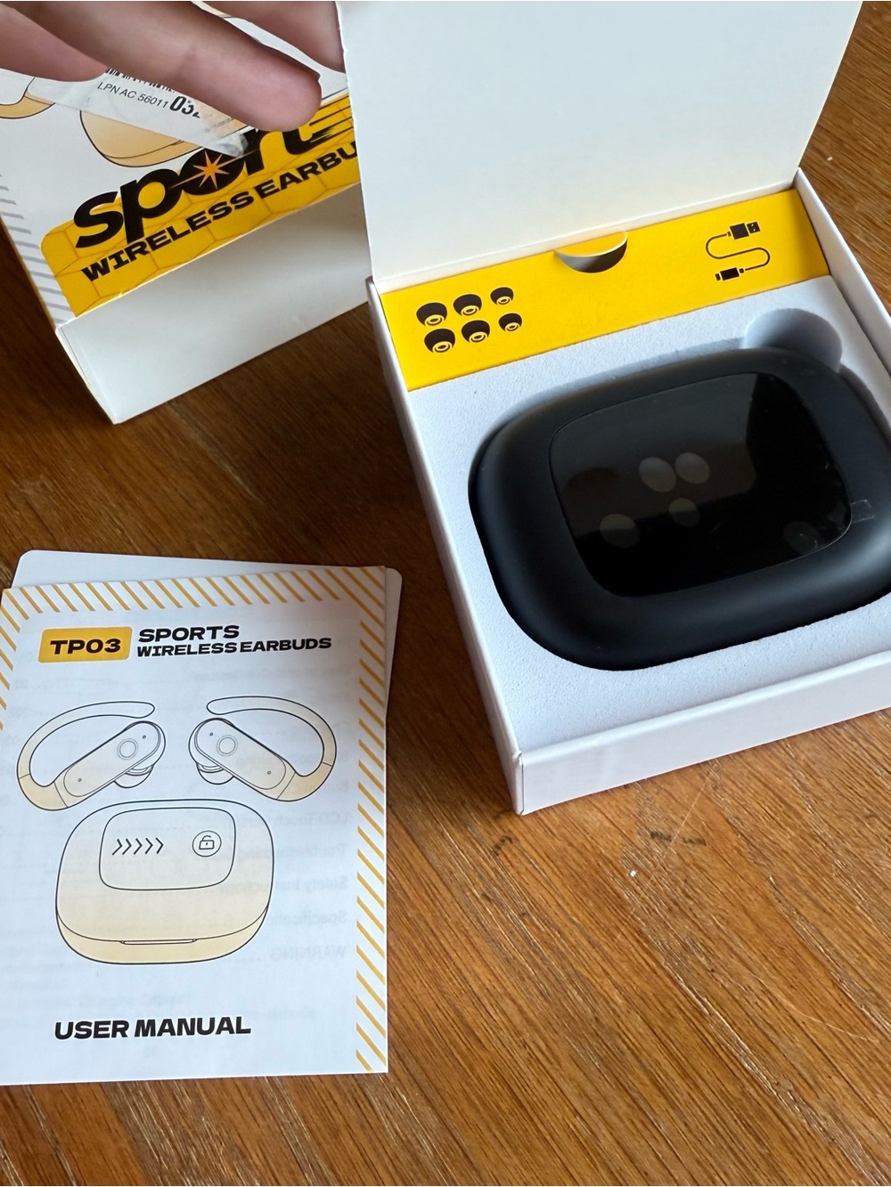 Sports Wireless Earbuds - Jet Black TPO3